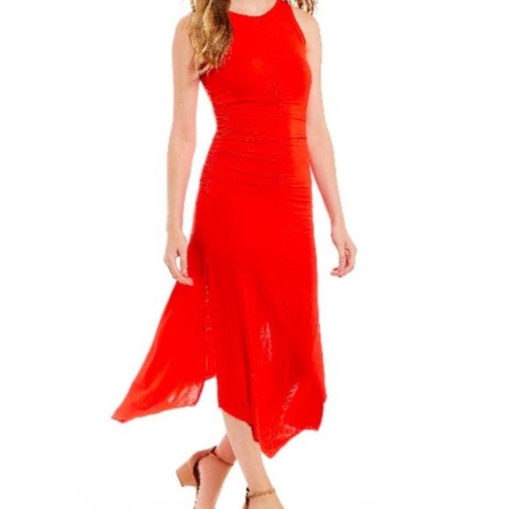 New Sanctuary Ruched Handkerchief Hem Casual Dress